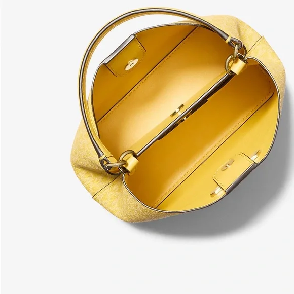 Michael Kors - Pratt small yellow Handbag - Picture 2 of 3